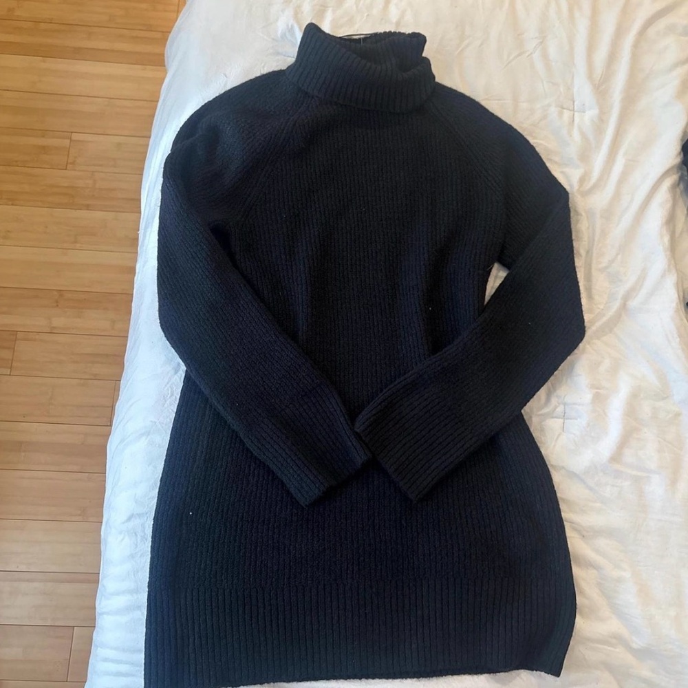 Women's Black Turtleneck Sweater